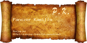 Panczer Kamilla névjegykártya